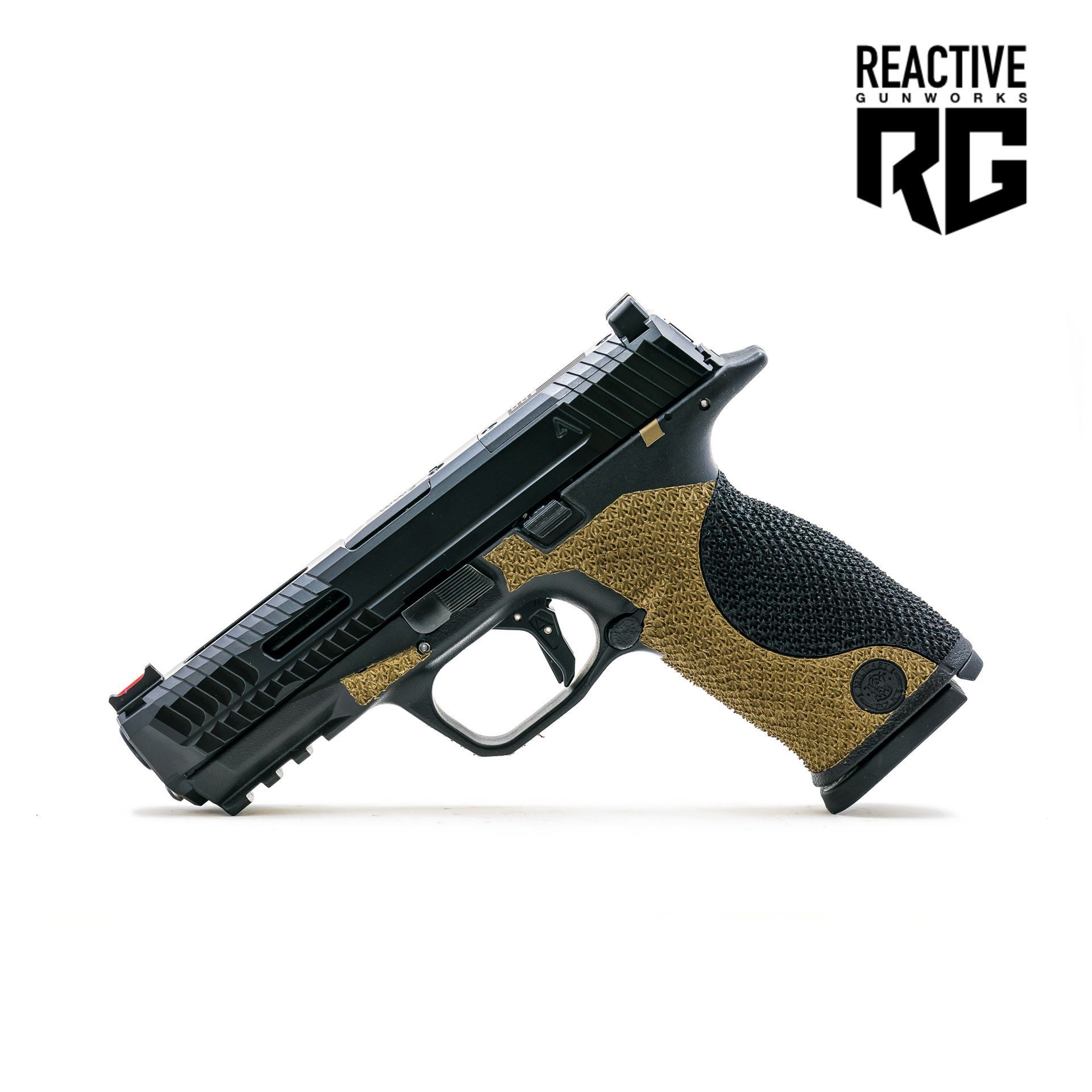Agency Arms M&P 9 FDE 2-Tone Armor Stipple | Reactive Gunworks