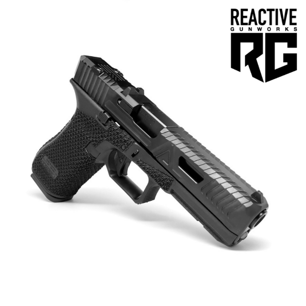 Picture of Agency Arms Glock 17 Gen 5 Bonesaw DLC DTF 10 RD Aggressive Stippling