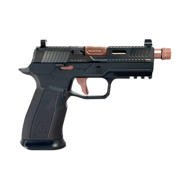 Agency P320 3.9" Peacekeeper DLC Rose Gold Threaded Icarus Metal Grip