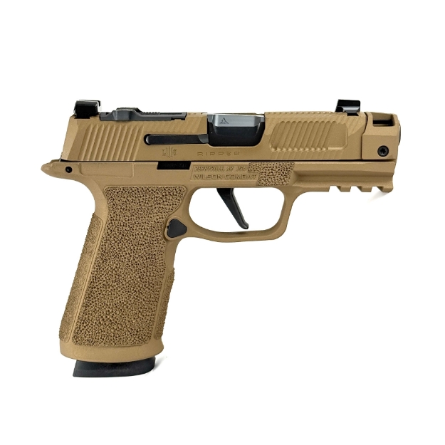 Picture of LWS P365 XMACRO Ripper Dark Tano Stippled Wilson Grip with Radian Afterburner + Ramjet